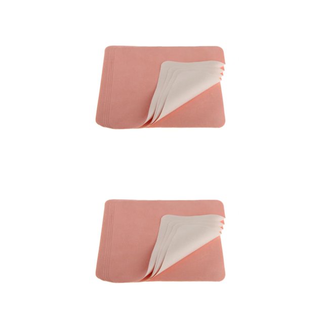 Ruiboury 10 Pieces Microfiber Eyeglasses Camera Lens Phones Cell Cleaning Cloth Pink+Beige 2Set