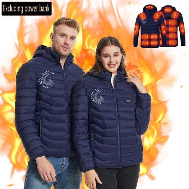 EGNMCR Womens Plaid Shacket Jacket USB Intelligent Constant Temperature Heated Windproof Plus Size Coat For Men And Women Winter 21 Heated Jacket Coat Women Coat