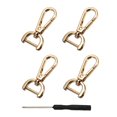 thumbnail image 1 of Uxcell Swivel Clasps Hook, ID Detachable Snap Hook with Screwdriver Light Gold 5/8 Inch, 1 of 7
