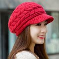 thumbnail image 2 of CEHVOM Bonnet d'Hiver pour Femmes, Chaud et Coupe-Vent, en Crochet, Style Skullies, Tricoté, en Laine, 2 of 5