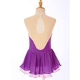 thumbnail image 4 of YONGHS Robe de Patinage Artistique Brillante pour Filles Enfants avec Strass Sans Manches en Mousseline Robe de Danse Ballet Violet 14, 4 of 7