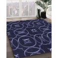 thumbnail image 3 of Ahgly Company Machine Washable Indoor Rectangle Transitional Deep Periwinkle Purple Area Rugs, 6' x 9', 3 of 7