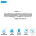 thumbnail image 2 of Uxcell 3/8 Pouces-16 Tige Entièrement Filetée, 10 Pcs Filetage en Acier Inoxydable 304 Longueur 5.9 Pouces, 2 of 7