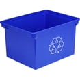 thumbnail image 1 of Storex Recycling Bin Container /9 Gallon & 35 Liter/ Blue, 1 of 2
