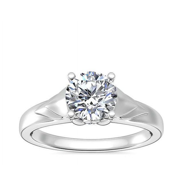 1.05 Carat Excellent Round Cut Natural Diamond Beautiful Solitaire Bridal Ring for Bride Solid 18K White Gold Size 5