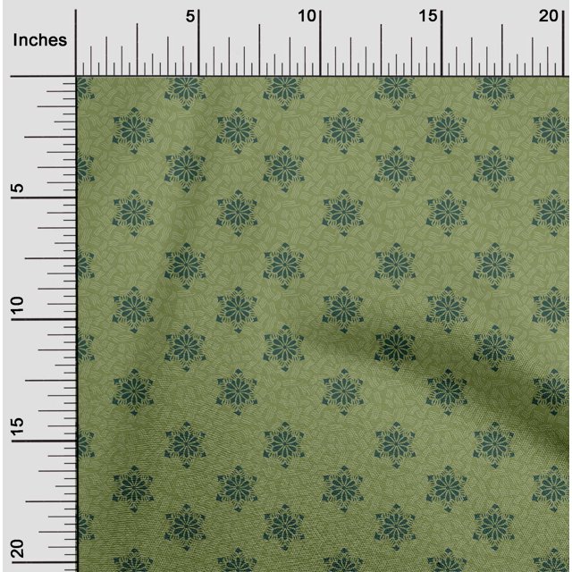oneOone Polyester Lycra Fabric Floral Block Print Sewing Fabric BTY 56 Inch Wide