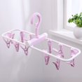 thumbnail image 4 of keepw 12 Clip olding Drying Rack Underwear Socks Clip Multi-functional Clothes Rack Hot Sale High Quality Folding Plastic Clothing purple 1Set, 4 of 5