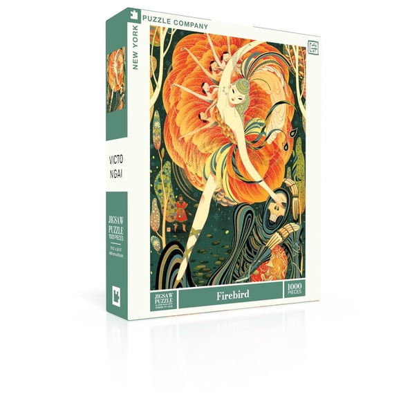 New York Puzzle Company - Victo Ngai Firebird - 1000 Piece Jigsaw Puzzle for Family Game Nights by Victo Ngai