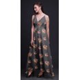 thumbnail image 5 of Bimba Floral Ladies Long Floral PrintDress Spaghetti Strap V Neck Maxi Beach Wear-Large, 5 of 5