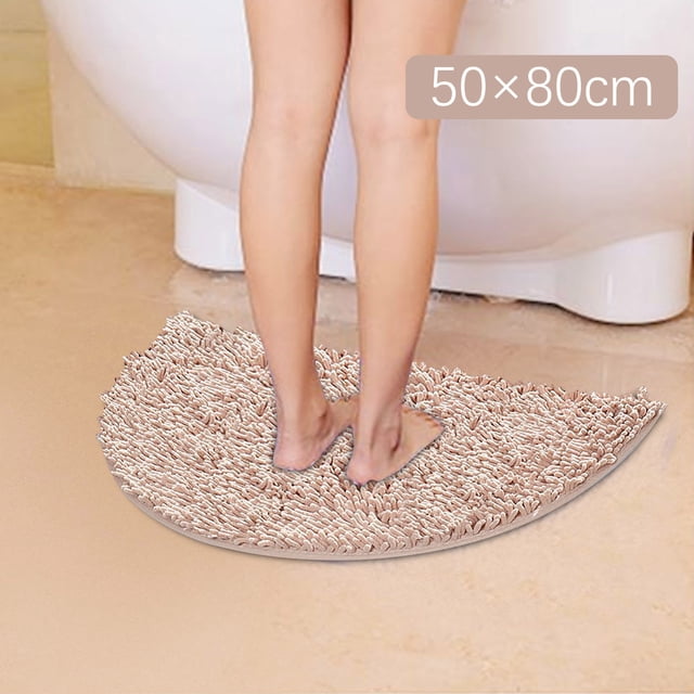 Carpet - Half Round Bathroom Rug for Comfort Durable Thickened Furry Soft and Machine Washable Bath Mat for Everyday Use
