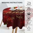 thumbnail image 4 of Nappe Cloche de Noël Boule Rouge Flocon de Neige Ronde 60 x 60 Pouces Housse de Table Polyester Résistante aux Taches et aux Plis Nappe pour Cuisine Salle à Manger Café Fête, 4 of 6