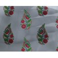 thumbnail image 4 of oneOone Georgette Viscose Fabric Leaves & Floral Block Printed Craft Fabric BTY 42 Inch Wide, 4 of 4