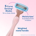 thumbnail image 2 of Hydro Silk Rose Gold Metal Handle Women's Razor and 2 Refills, 2 of 17