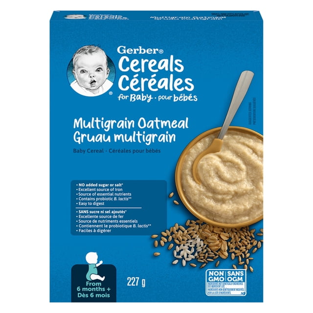 GERBER Stage 2 Multigrain Oatmeal Baby Cereal