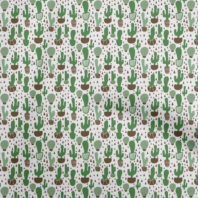 oneOone Viscose Jersey Green Fabric Cactus Sewing Craft Projects Fabric Prints By Yard 60 Inch Wide