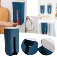 thumbnail image 1 of Oleegame 1PC Blue Juice Garbage Bag Storage Box Seamless Wall Mounted Plastic Garbage Bag Storage Box Kitchen Sundries Plastic Bag Organizer Box, 1 of 9