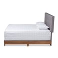 thumbnail image 2 of Baxton Studio Taida Grey Full Size Upholstered Walnut Finished Bed, 2 of 10