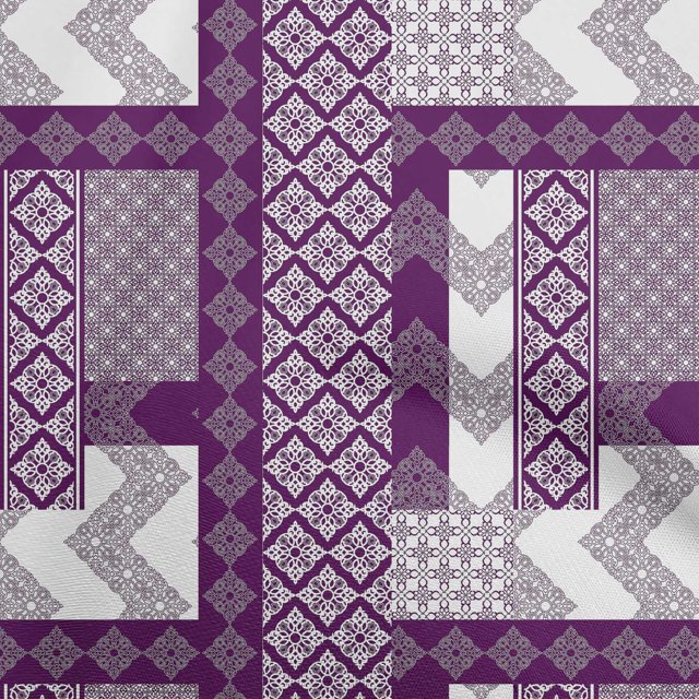 oneOone Rayon Wine Fabric Block Sewing Material Print Fabric By The Yard 56 Inch Wide