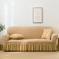 thumbnail image 2 of 2024 1 Piece Sofa Slipcover with Pleated Ruffled Skirt Washable High Stretch Durable Furniture Protector 3 Seater Pine Green, 2 of 13