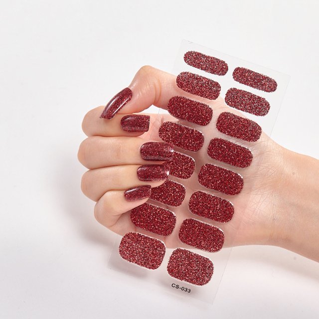 LSLJS 16 Small Nail Art Stickers Solid Color Glossy Nail Stickers, Home Accessories