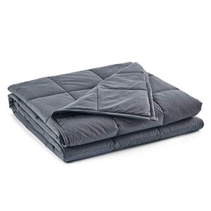 RelaxBlanket Kids Weighted Blanket | 40''x60'',5lbs | for Child Between 40-70 lbs | Premium Cotton Material with Glass Beads | Dark Grey