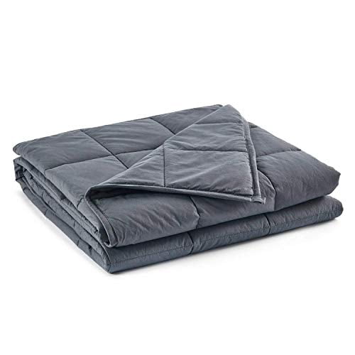 RelaxBlanket Kids Weighted Blanket | 40''x60'',5lbs | for Child Between 40-70 lbs | Premium Cotton Material with Glass Beads | Dark Grey