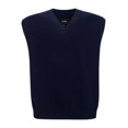 thumbnail image 1 of Krumba Men Plus Size Knit Big & Tall V Neck Oversized Pullover Sweater Vest 4XL Navy, 1 of 9