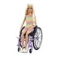 thumbnail image 4 of Barbie Fashionistas Doll #194 with Wheelchair & Ramp, Blond Hair, Rainbow Dress & Accessories, 4 of 5
