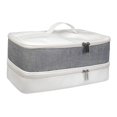 thumbnail image 3 of Yinanstore Double Couche Transport Cas Cheveux Accessoires Outils Compartiments Sac de Rangement Oxford Tissu Multifonctions Outils de Cheveux Sac de Voyage, 3 of 7