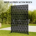 thumbnail image 4 of Yiwa Metal Outdoor Privacy Screen Panel, Freestanding Decorative Divider for Patio, Balcony or Garden, Weather-Resistant Design with Included Stand and Accessories for Quick Assembly, 4 of 10