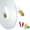 thumbnail image 1 of Cat 7 Ethernet Cable 50 ft, Foboiu Cat7 Internet Network Cable Shielded, 15ft Ethernet Patch Cord, Slim Ether LAN Cable Wire for Gigabit Modem, Router, Xbox, PC, Gaming, PS4, Switch(White), 1 of 1
