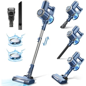 Rénovés Prettycare W200 Nettoyeur à vide sans fil, 20kpa Suction forte, bleu