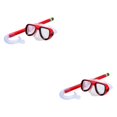 thumbnail image 3 of bedienty Plastic Children Face Guard Portable Adjustable Outside Sport Underwater Diving Freediving Swimming Pool Facial Shield Red 2Set, 3 of 6