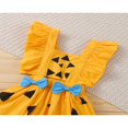 thumbnail image 4 of 2Pcs Infant Baby Girls Halloween Outfit  Triangle Print Square Neck Ruffled-Sleeve Romper + Hairband, 4 of 6