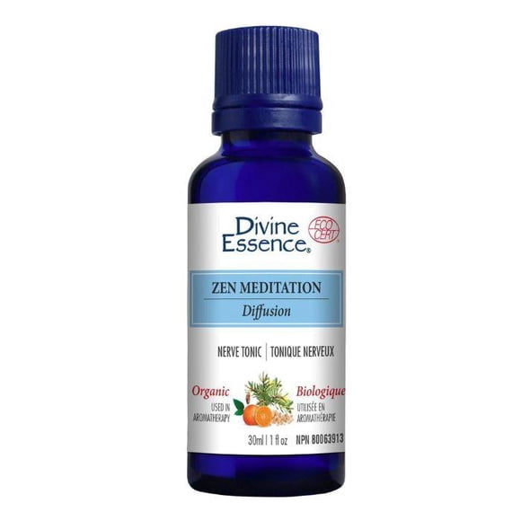 Divine Essence - Mélange d'Huiles Essentielles de Méditation Zen Biologique / Plusieurs Formats