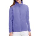 thumbnail image 3 of Dvkptbk Women Solid Color Jacket Stand-up Collar Jacket Outdoor Plus Size Hooded Raincoat water Windproof coat, 3 of 5