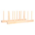 thumbnail image 3 of Bamboo Dish Plate, Dish Rack Pine Wood Environmental Friendly Lightweight Portable  For Kitchen For Dinning Room 5 Grids 23cm,5 Grids 28cm,3 Grids 18cm, 3 of 8