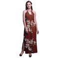 thumbnail image 1 of Bimba Robe Longue Chic Imprimée pour Femmes avec Oiseaux, Style Bohème, Maxi d'Été, Tenue de Plage - Petit, 1 of 6