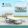 thumbnail image 3 of Outsunny Chaise Longue Pliante avec Coussin - Ensemble de 1, Beige, 3 of 10