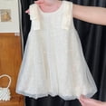 thumbnail image 2 of Tranfacy Robes pour Petite Fille, Robe d'Été pour Filles, Robe Sans Manches à Encolure Ronde pour Enfants 2-13 Ans, Robe Princesse en Tulle à Paillettes avec Bourgeons de Fleurs, 2 of 7