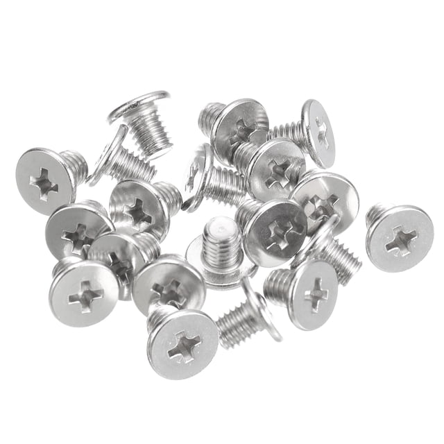 Unique Bargains M5x0.8x6mm Lot de 20 Vis Plates Rondes en Métal pour Machine à Entraînement Phillips