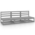 thumbnail image 1 of vidaXL Garden Middle Sofas 3 pcs Grey Solid Wood Pine, 1 of 4