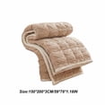 thumbnail image 3 of Thick Taffeta Velvet Mattress Pad 59"x78" - Cotton Quilted Slip-Resistant Flannel Mattress Topper Machine Washable Foldable Warm Bed Pad (Khaki)​, 3 of 7