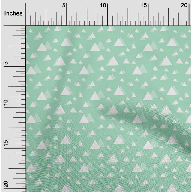 oneOone Cotton Silk Fabric Triangle Geometric Printed Craft Fabric BTY 42 Inch Wide