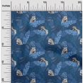 thumbnail image 2 of oneOone Viscose Jersey Medium Blue Fabric Tropical Sewing Craft Projects Fabric Prints By Yard 60 Inch Wide, 2 of 5