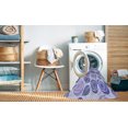 thumbnail image 2 of Ahgly Company Tapis d'Intérieur Lavable en Machine Carré Transitionnel Bleu Ciel, 3 Pieds Carré, 2 of 7