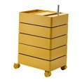 thumbnail image 3 of DOLITY Armoire de Rangement Roulante Chariot de Rangement Rotatif à 5 Niveaux pour Cuisine Dortoir Bureau Jaune, 3 of 9