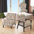 thumbnail image 1 of Designart « Éclat Floral Rétro en Orange et Sarcelle » Fauteuil d'Appoint Rembourré à Motif Floral Orange - Fauteuil de Style Champêtre pour Salon, 1 of 7