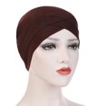 thumbnail image 2 of CEHVOM Chapeau Indien Uni pour Femmes Bonnet Chimio Musulman Turban Foulard, 2 of 2