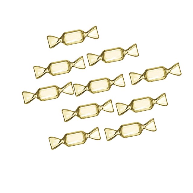 relayinert Candy Shaped Mini Necklace Organizer Earrings Necklace Storage Yellow 10 Pcs 1Set